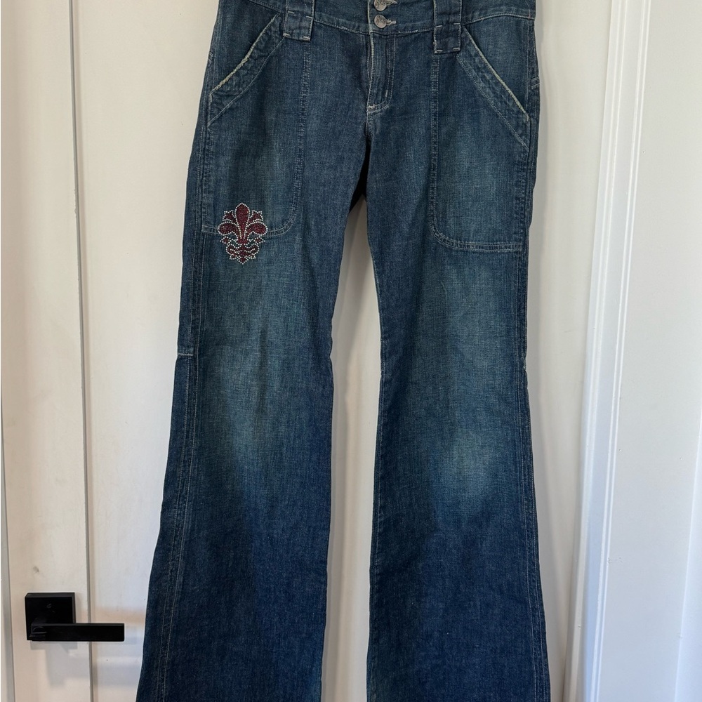 Vintage Joie Blue Jeans with Crystal Detail